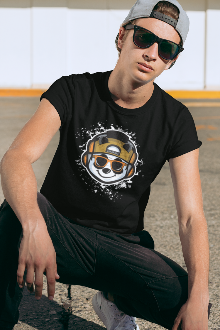 Unisex Short Sleeve Radio Panda DJ  Printed shirts.