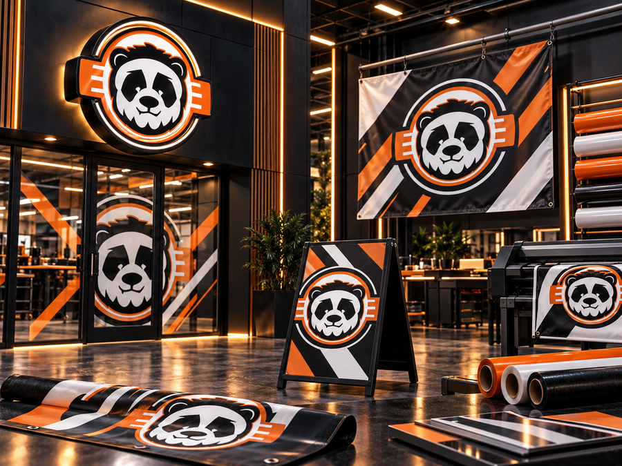 Signs and banners showroom